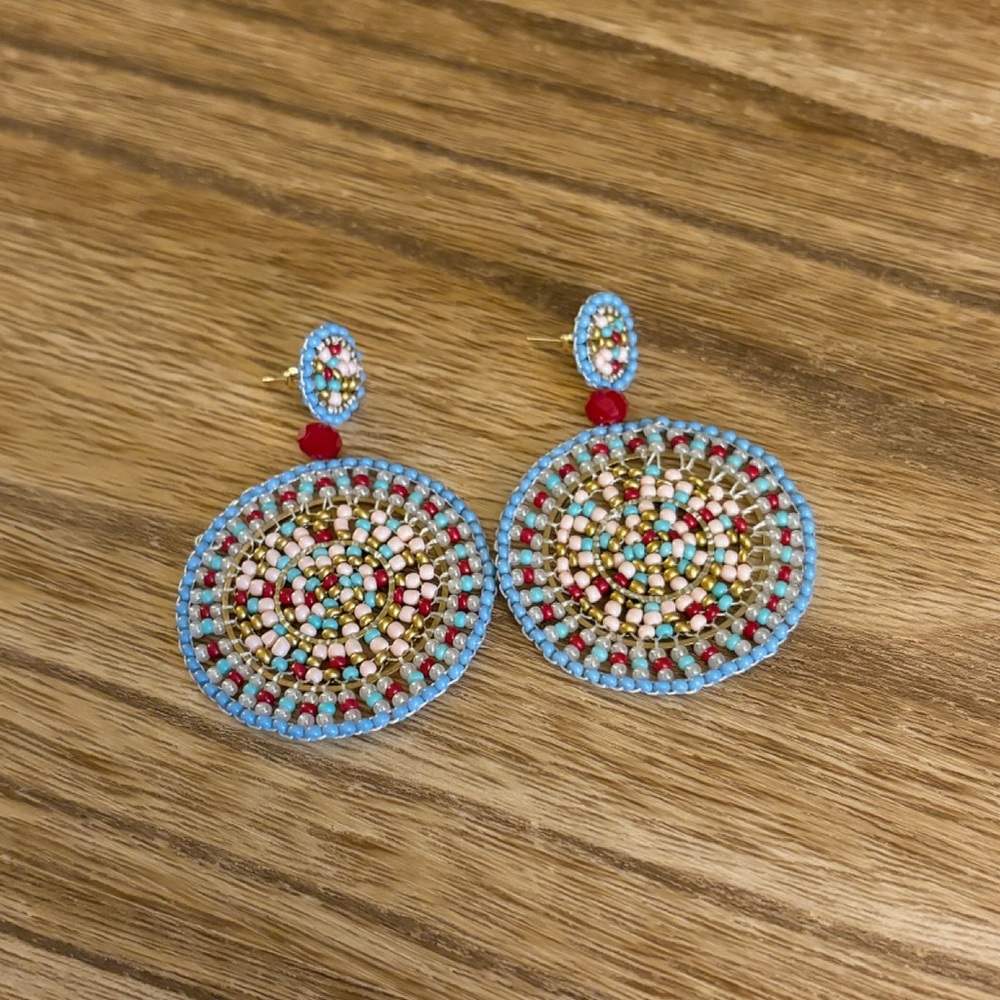 Beautiful Colorful Seed Bead Earrings